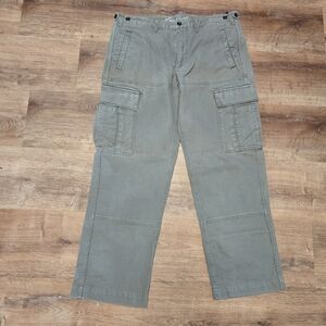 Eddie Bauer Men's Cargo Pants - Sage Green 38 X 32 Side Pockets Work Wear